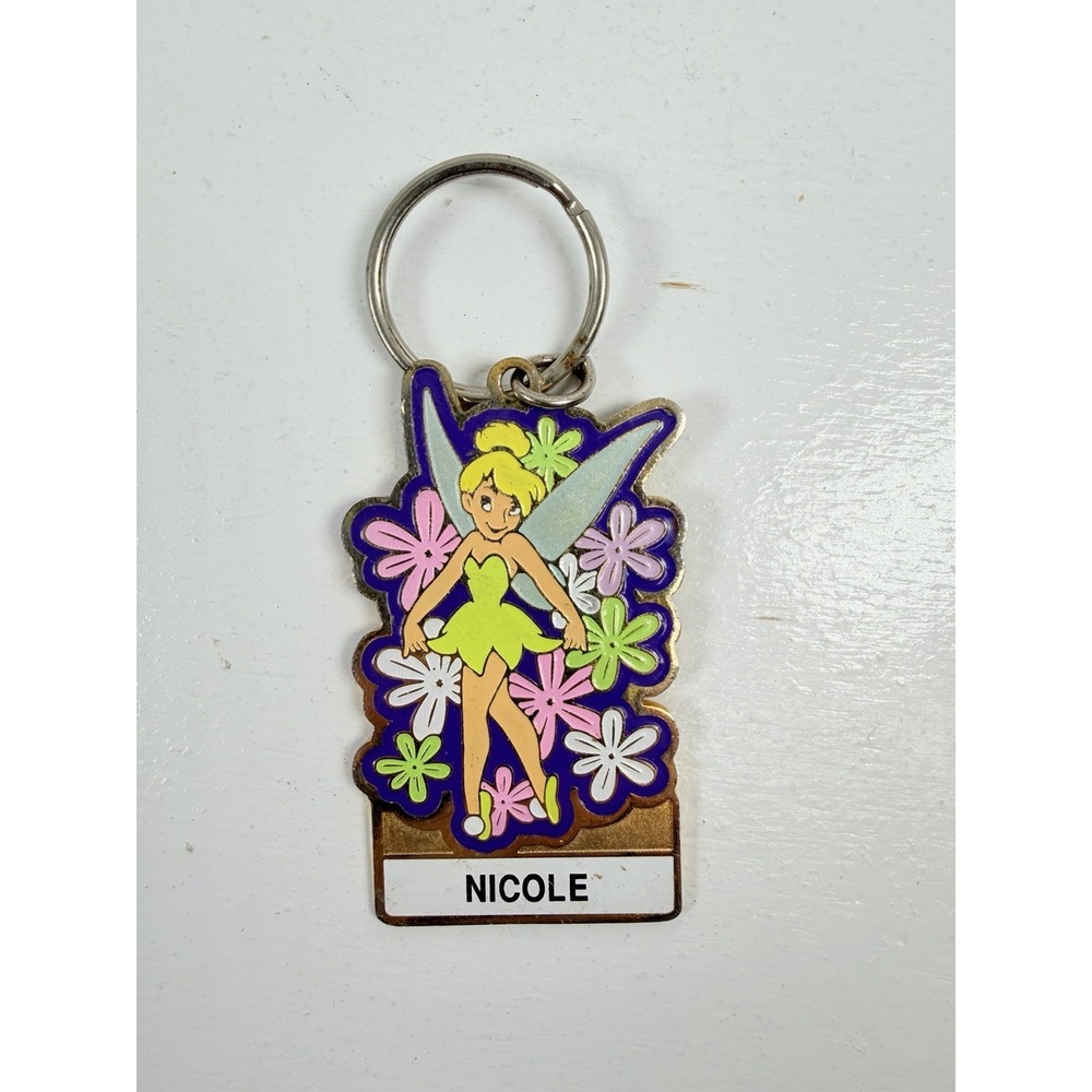 Disney Keychain Key Chain Tinker Bell souvenir flowers gift present name Nicole